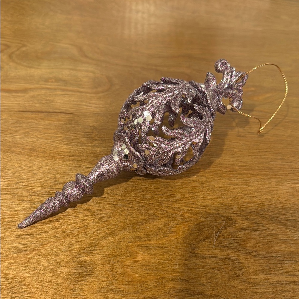 Elegant Purple Glitter Ornament